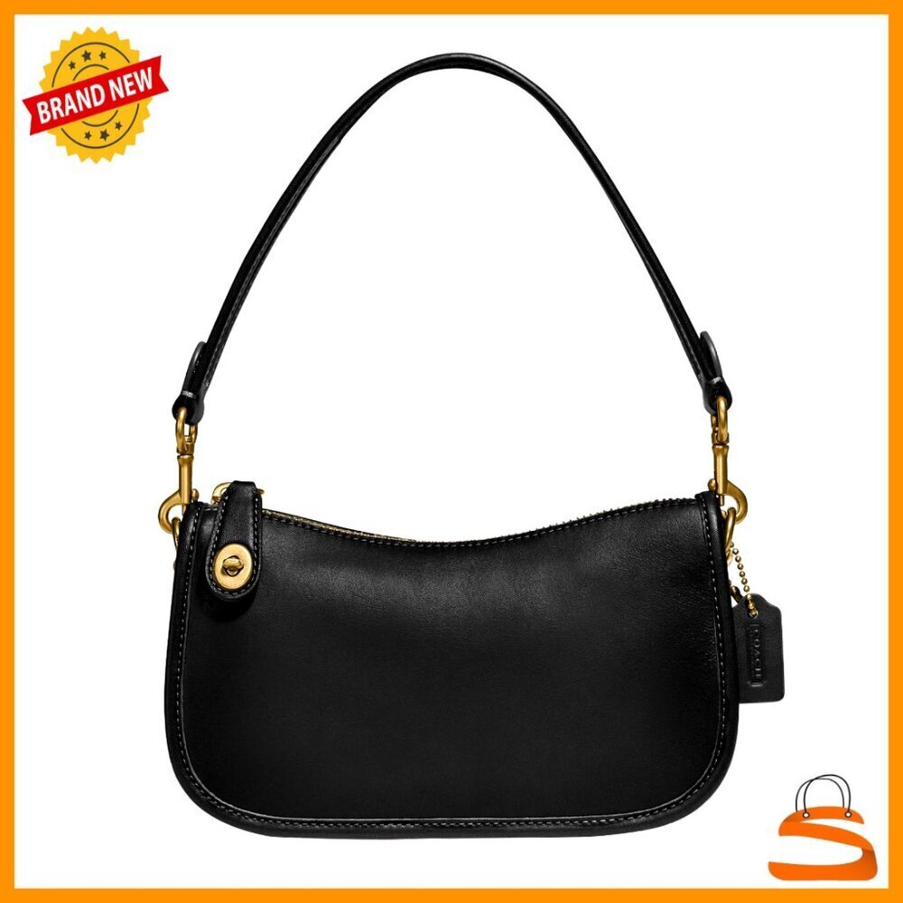 Glovetanned Leather Shoulder Bag with Detachable Straps, Clutch Option